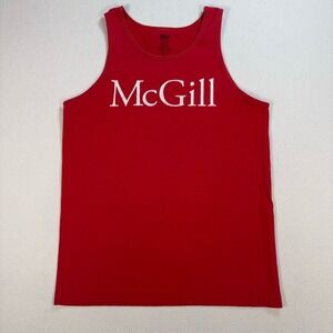 McGill University Spellout Tank Top Men's M Red 100% Cotton MV Sport‎